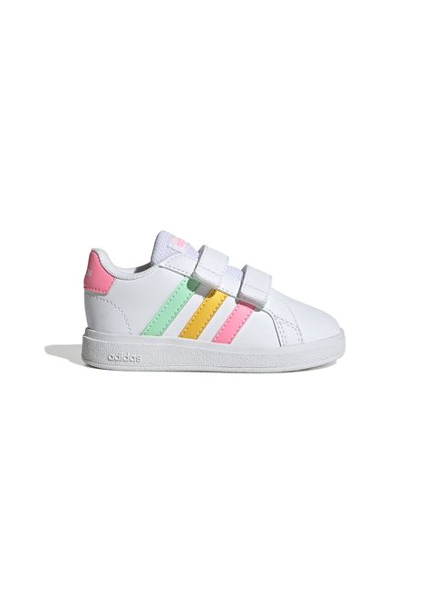 Adidas Grand Court Lifestyle Hook And Loop Shoes White Multicolor Infant ADIDAS CORE | Sneakers | HP8917-